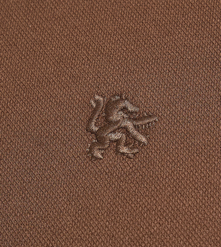 Solid Polo T-Shirt with Short Sleeves