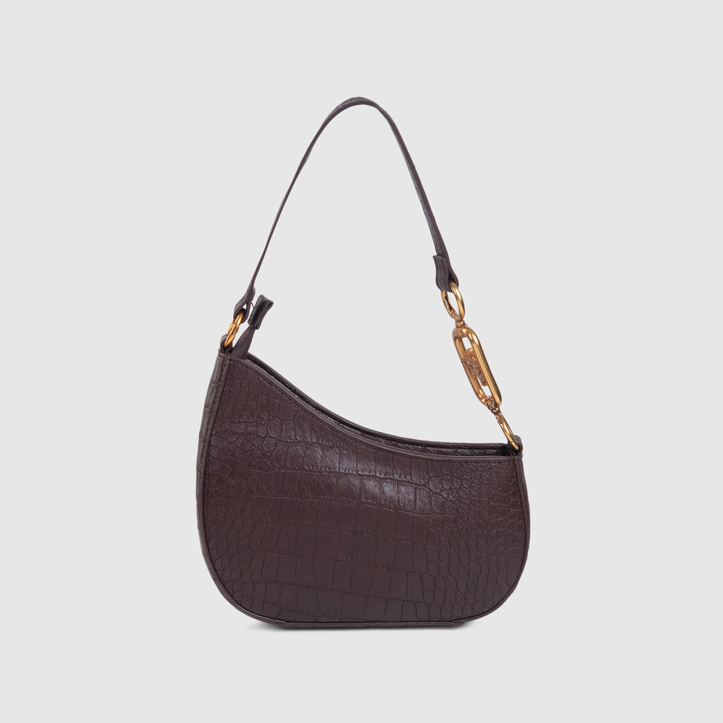 Croc Textured Shoulder Bag