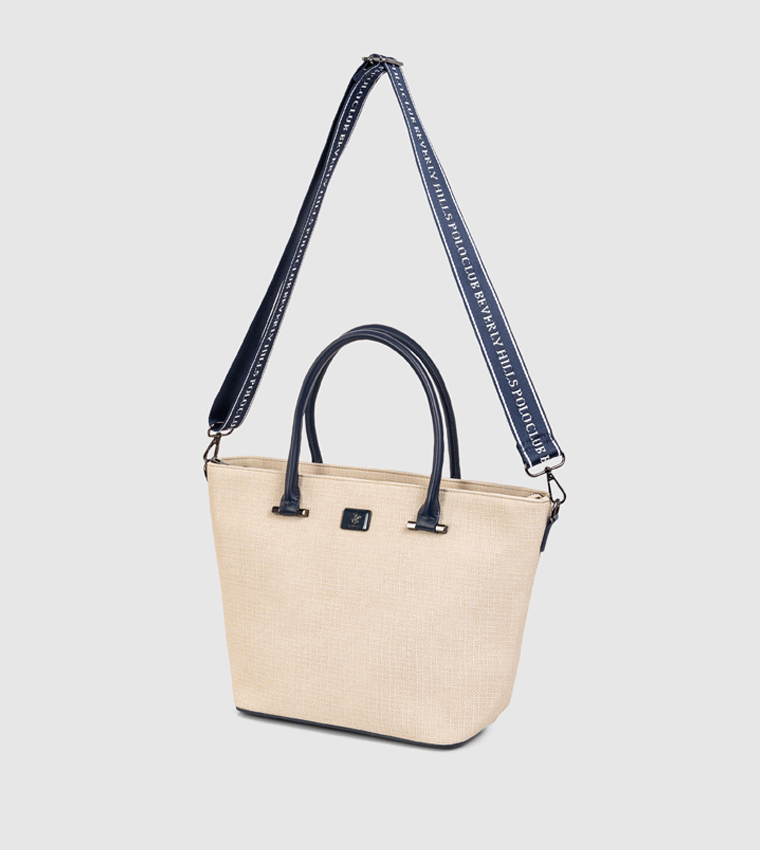 Textured Zippered Mini Tote Bag