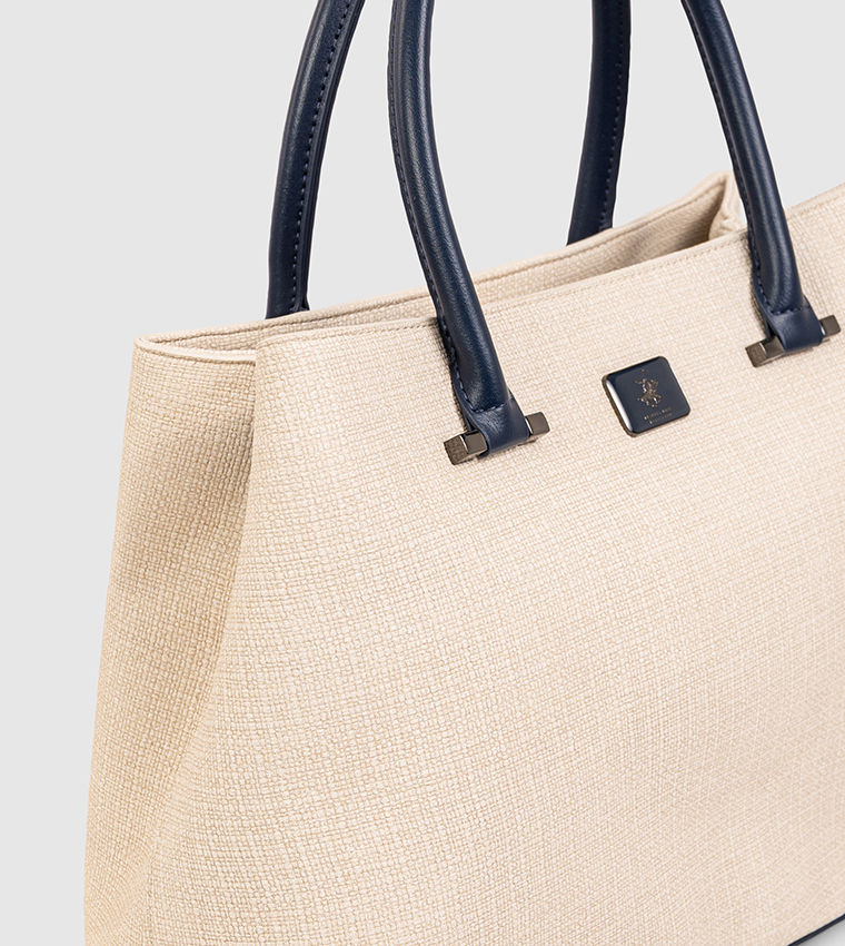 حقيبة ساتشل بملمس بارز وسحاب