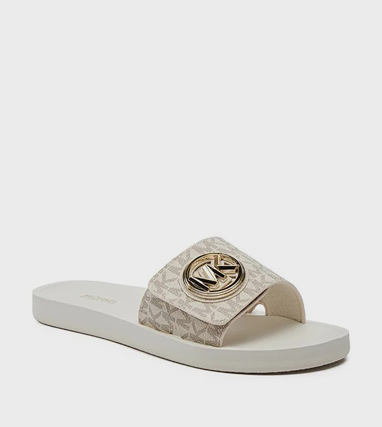 Monogram Patterned Slides