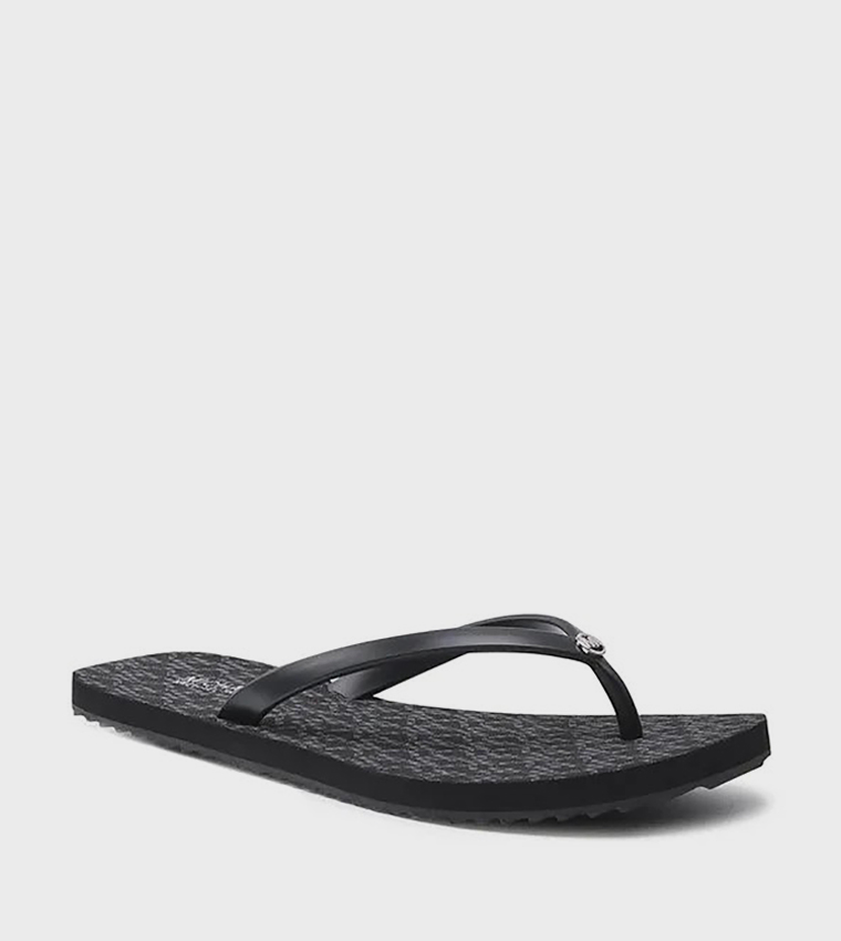 Monogram Patterned Flip-Flops