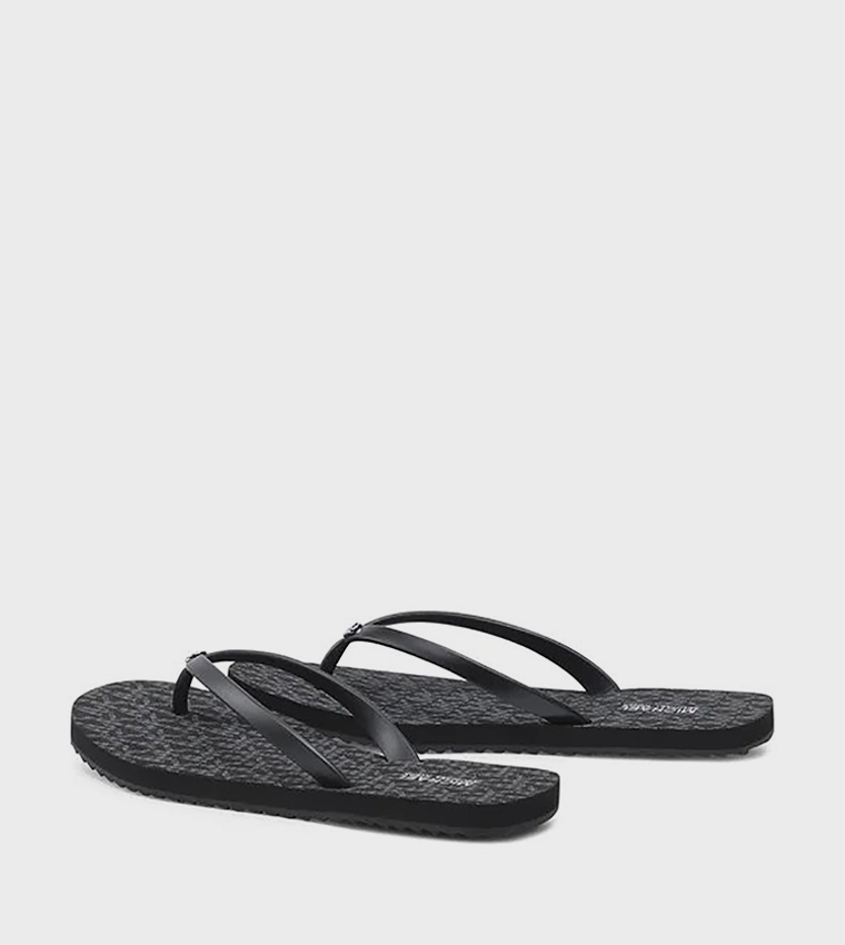 Monogram Patterned Flip-Flops