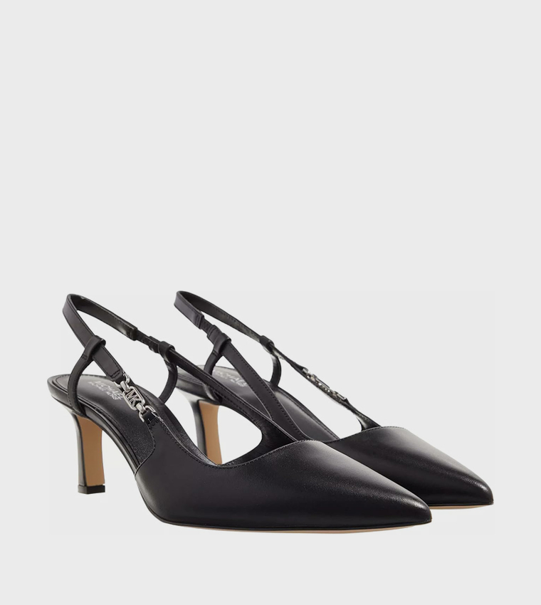 Logo Detail Slingback Pumps