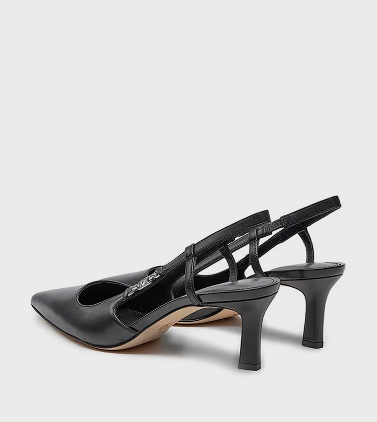 Logo Detail Slingback Pumps