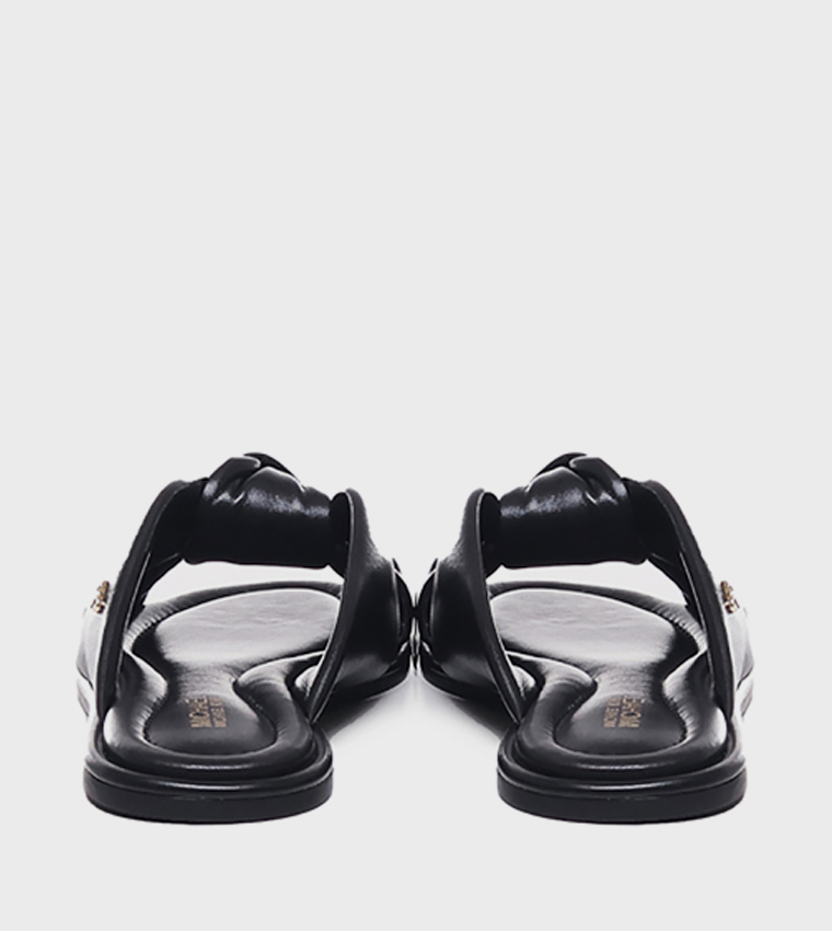 Logo Detail Knotted Flat Sandals