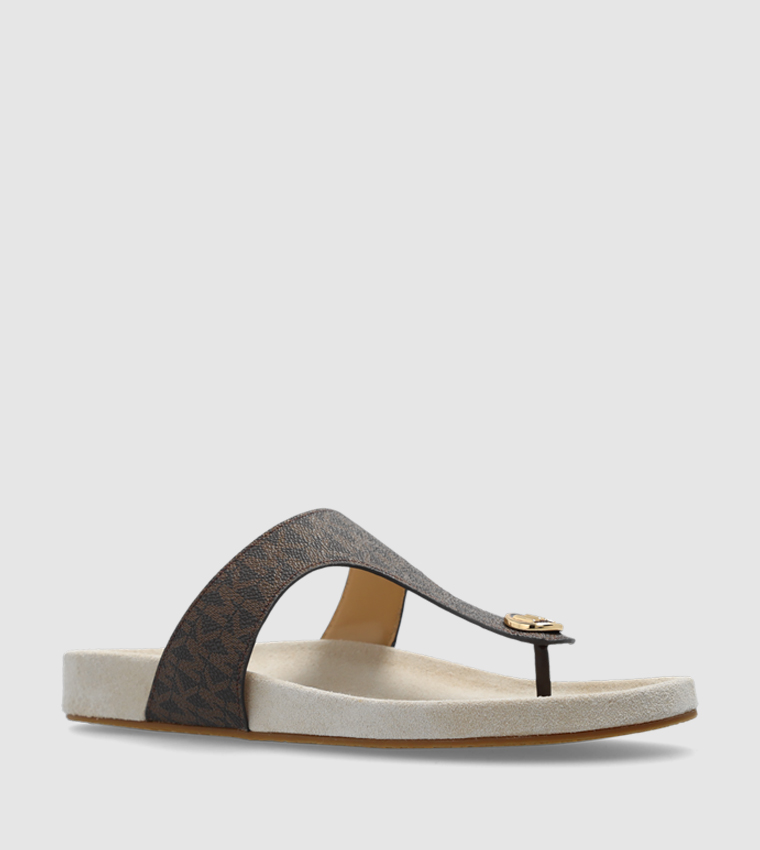 Monogram Patterned Flat Sandals