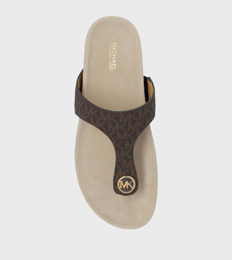 Monogram Patterned Flat Sandals