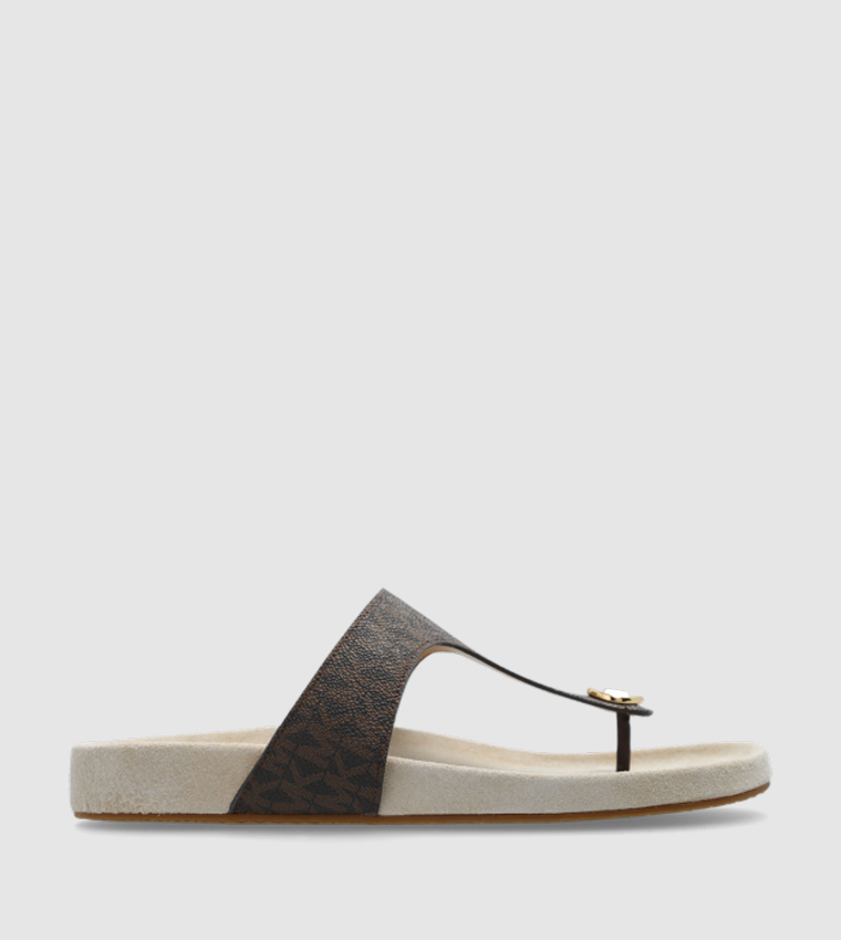 Monogram Patterned Flat Sandals
