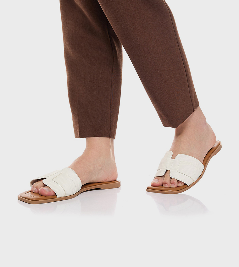 Textured Flat Sandals