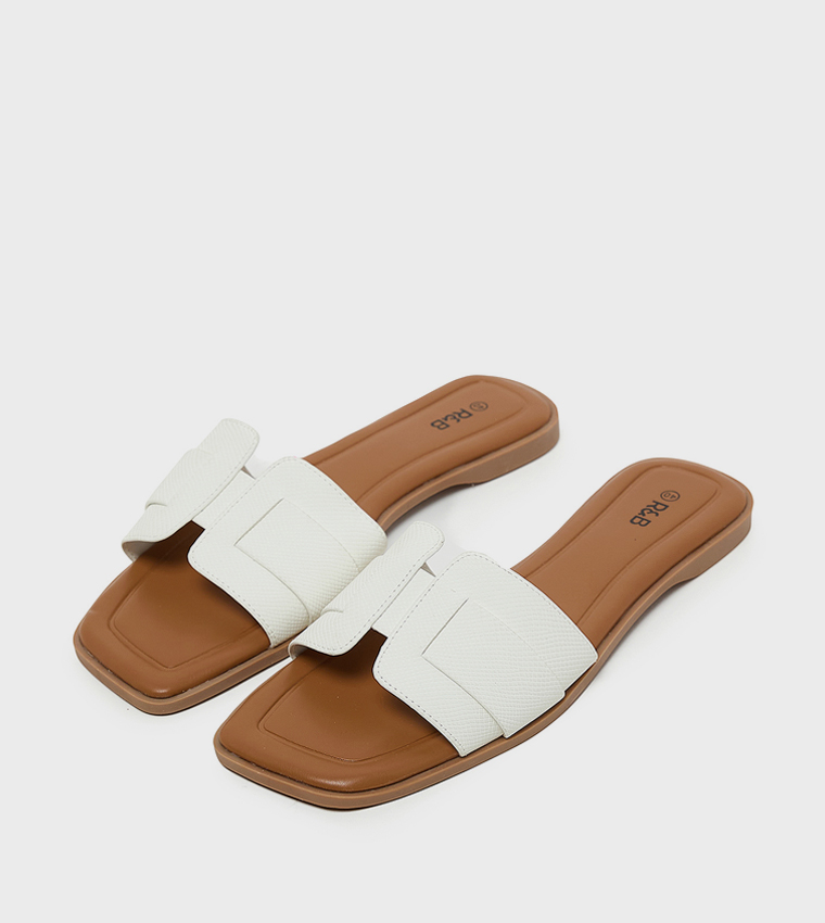 Textured Flat Sandals