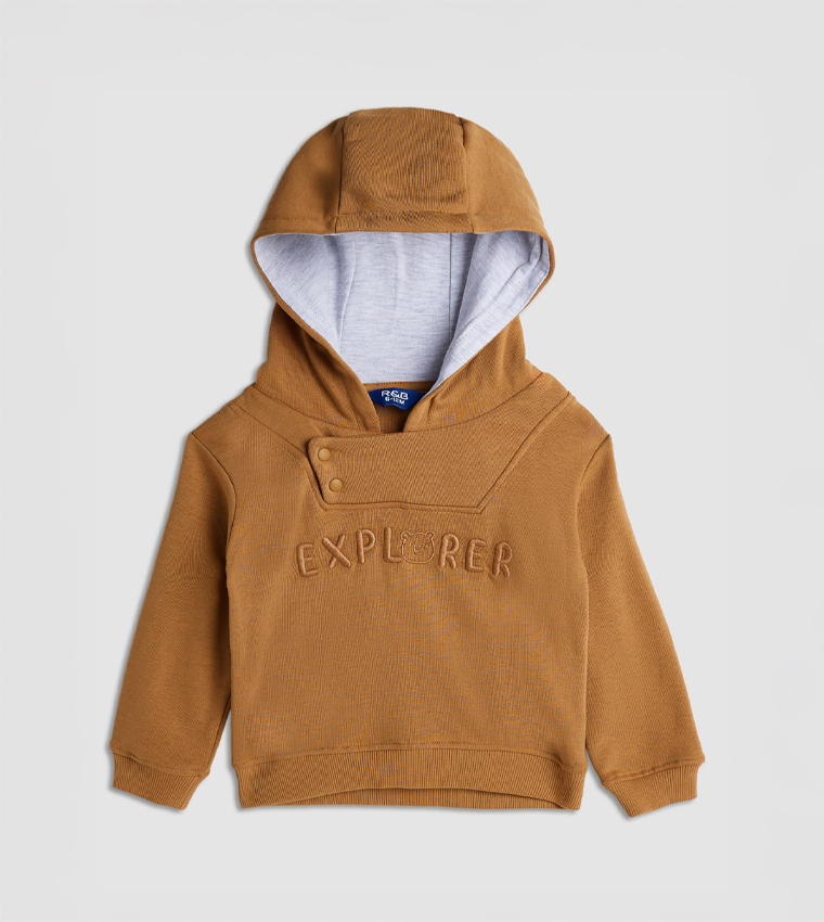 Embroidered Hooded Clothing Set