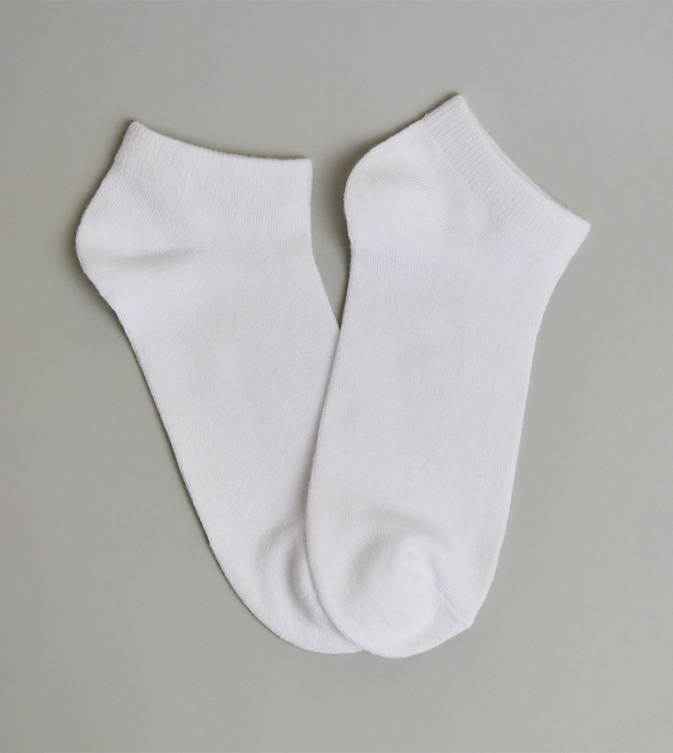5 Pack Solid Ankle Socks