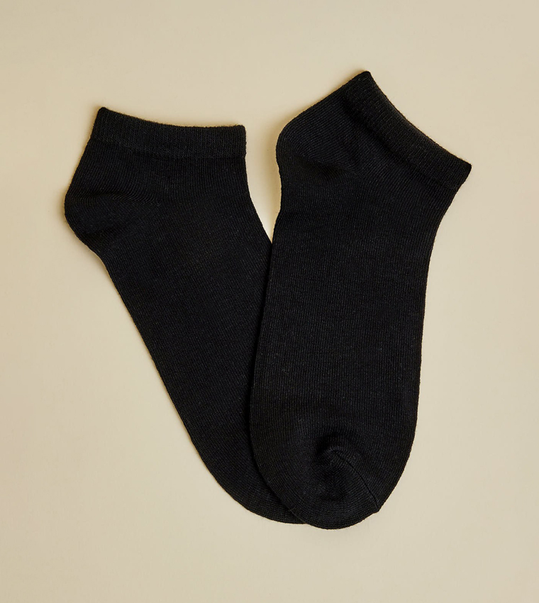 5 Pack Solid Ankle Socks