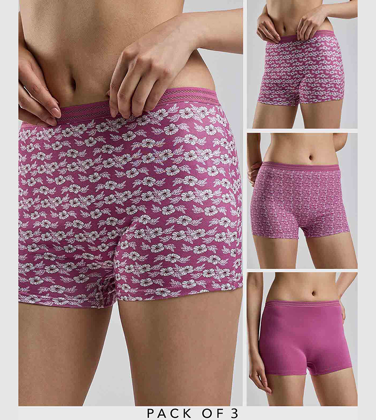 3 Pack Printed Boxer Briefs