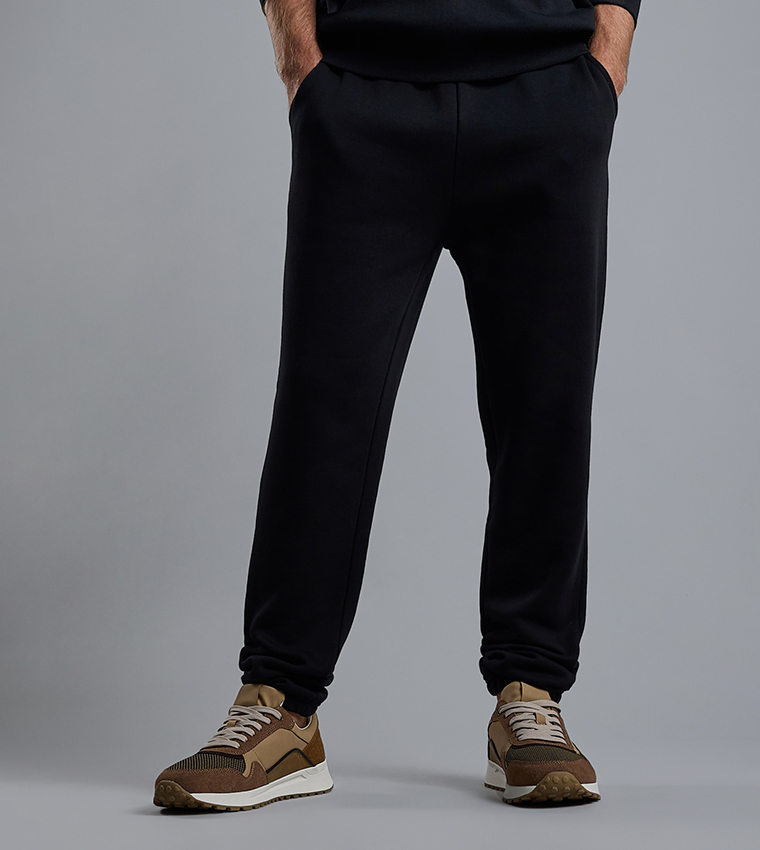Solid Joggers with Drawstring Waist