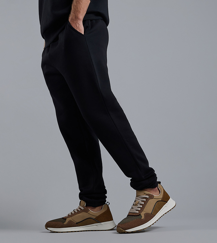 Solid Joggers with Drawstring Waist