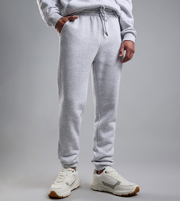Solid Joggers with Drawstring Waist