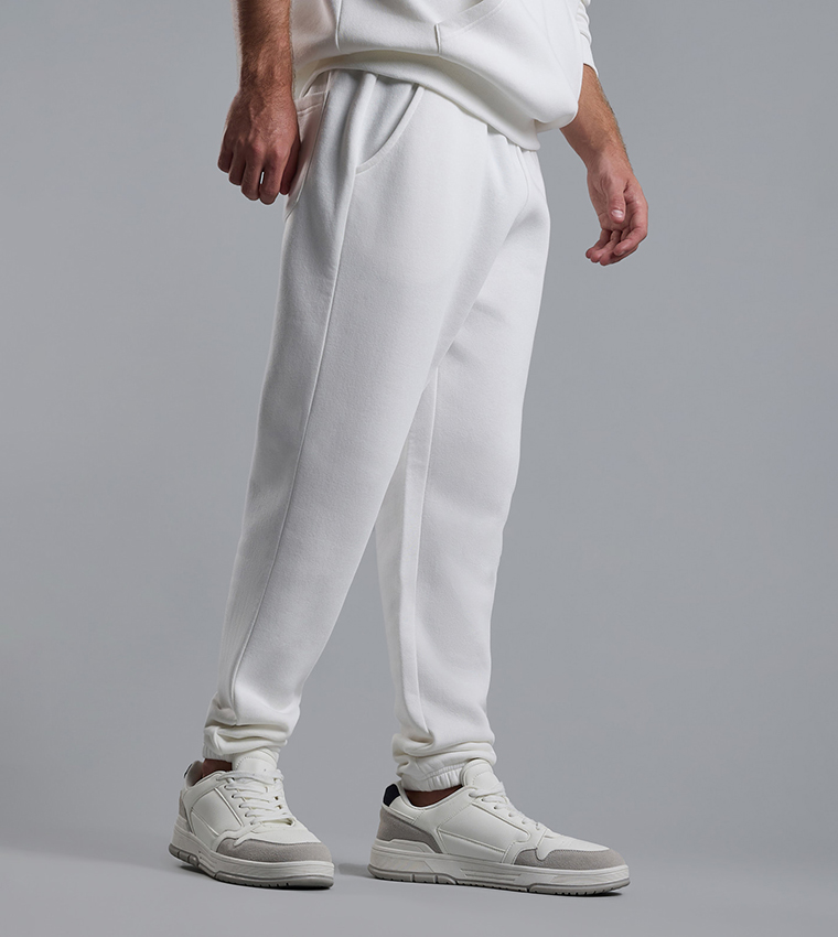 Solid Joggers with Drawstring Waist