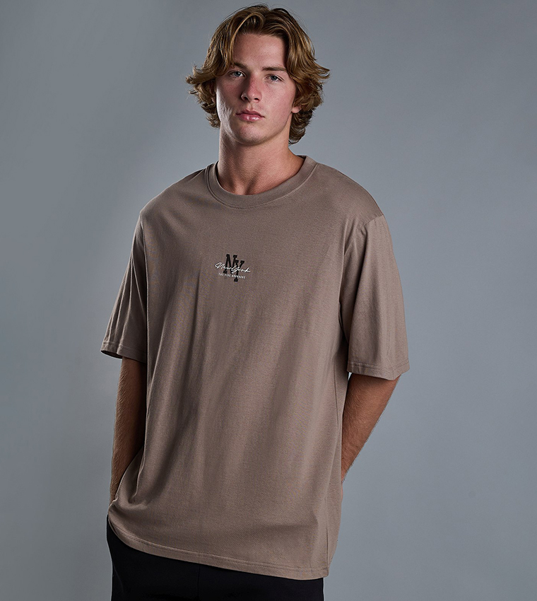 Printed T-Shirt with Crew Neck and Short Sleeves