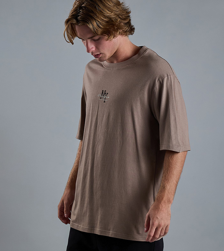 Printed T-Shirt with Crew Neck and Short Sleeves