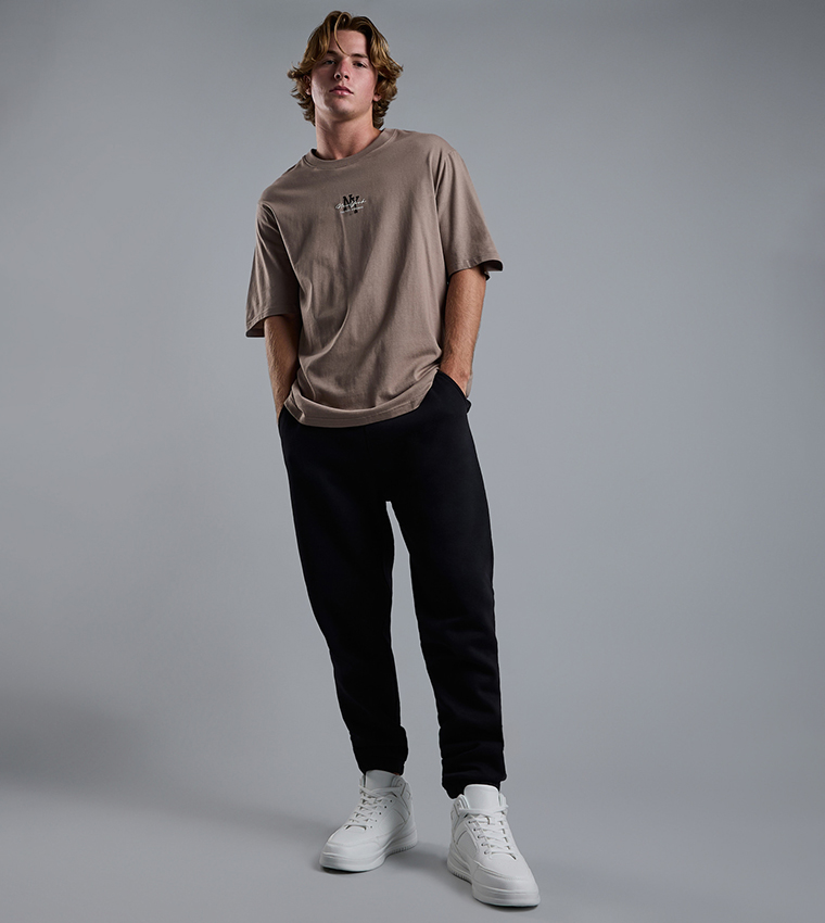 Printed T-Shirt with Crew Neck and Short Sleeves