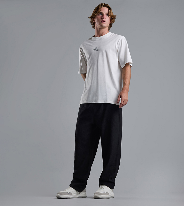 Printed T-Shirt with Crew Neck and Short Sleeves