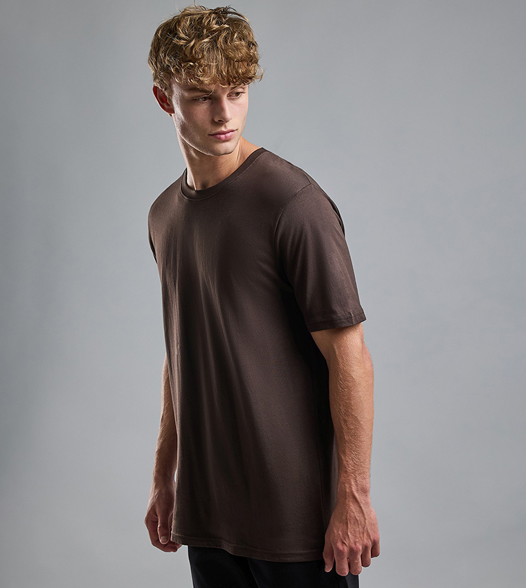 Solid T-Shirt with Crew Neck and Short Sleeves