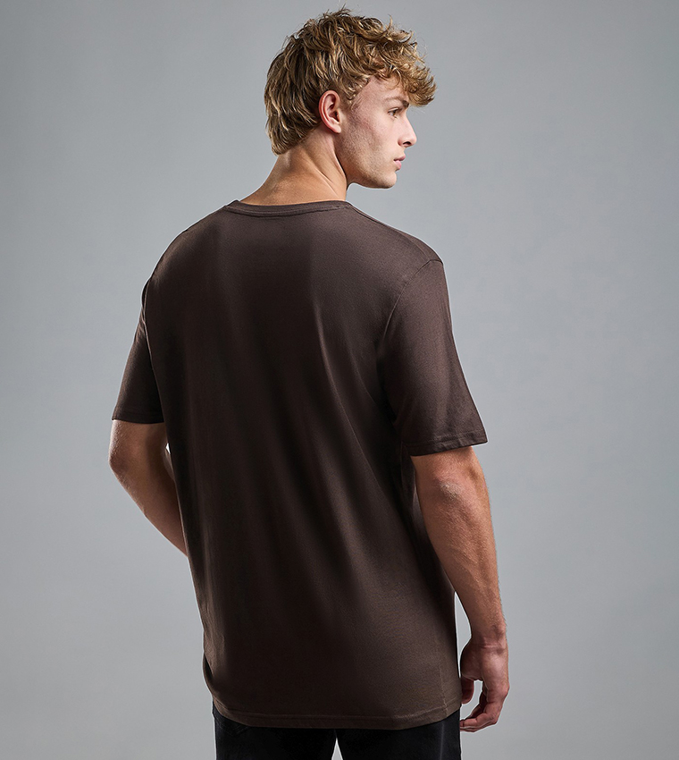 Solid T-Shirt with Crew Neck and Short Sleeves