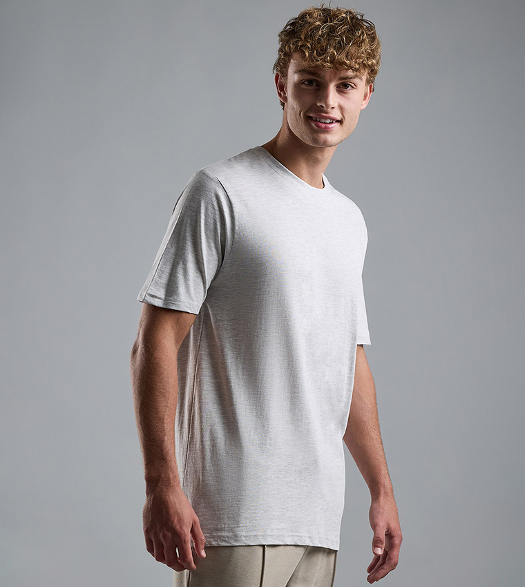 Solid T-Shirt with Crew Neck and Short Sleeves