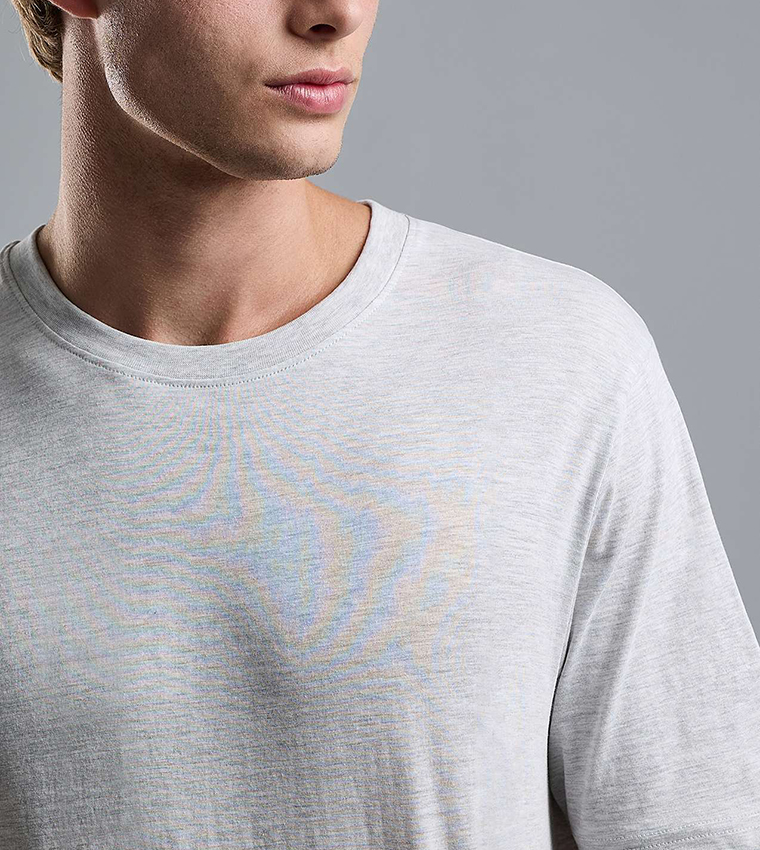 Solid T-Shirt with Crew Neck and Short Sleeves