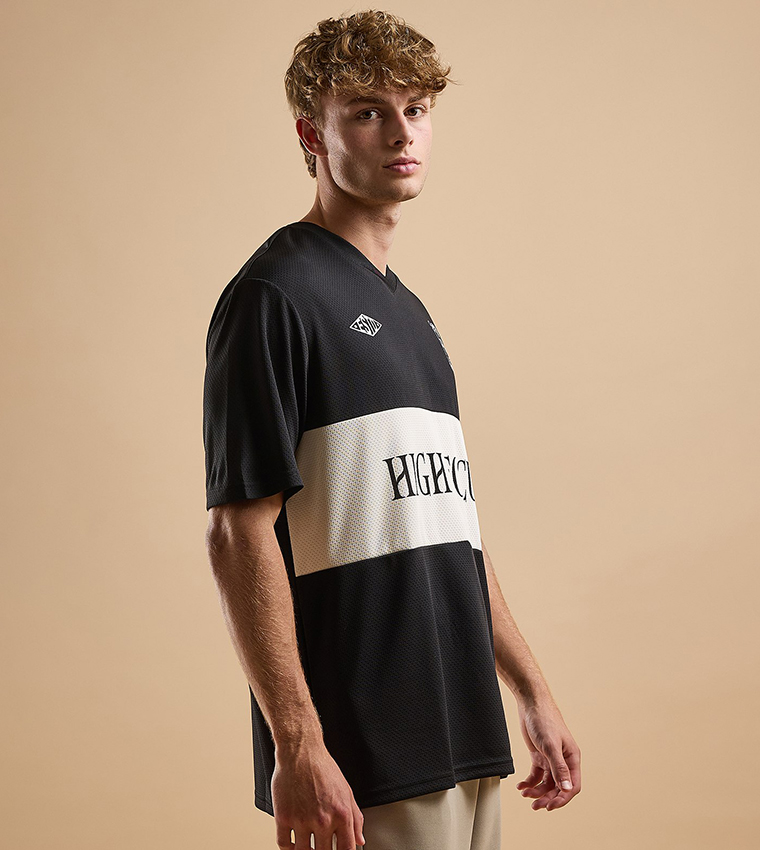 Printed Active T-Shirt with Crew Neck and Short Sleeves