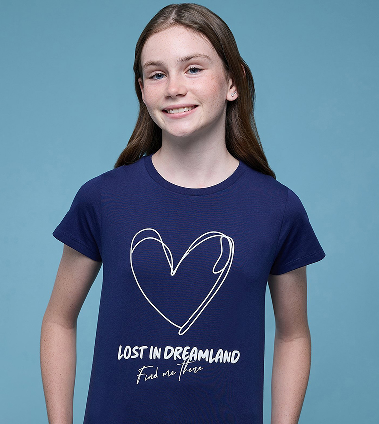 Printed T-Shirt with Crew Neck and Short Sleeves