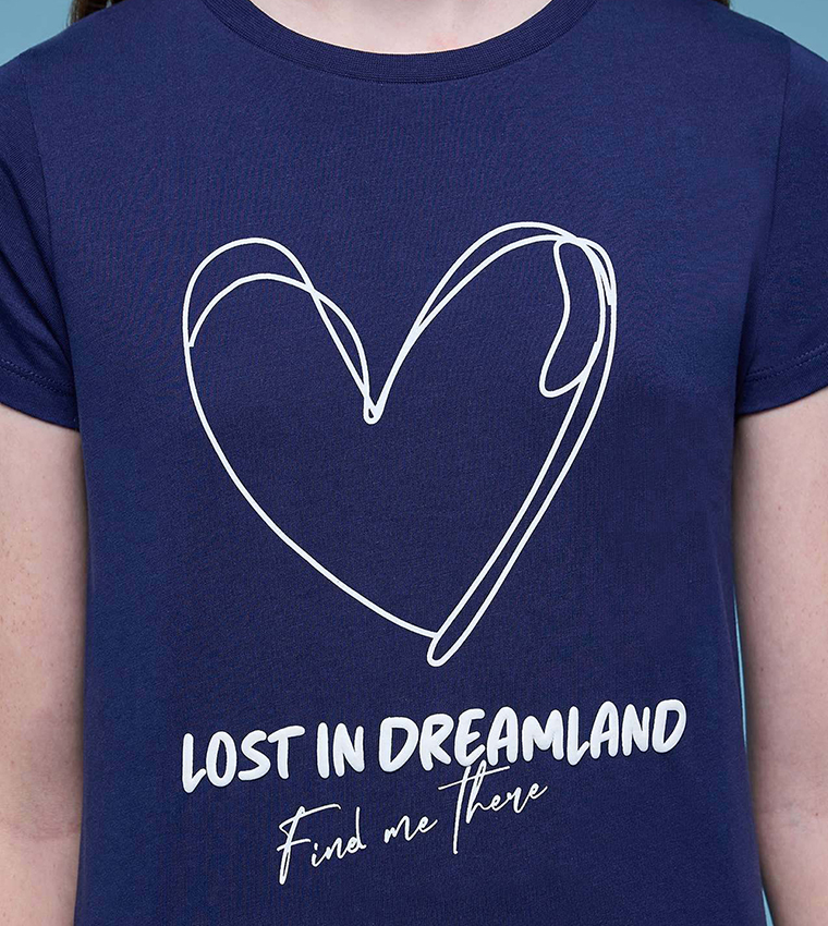 Printed T-Shirt with Crew Neck and Short Sleeves