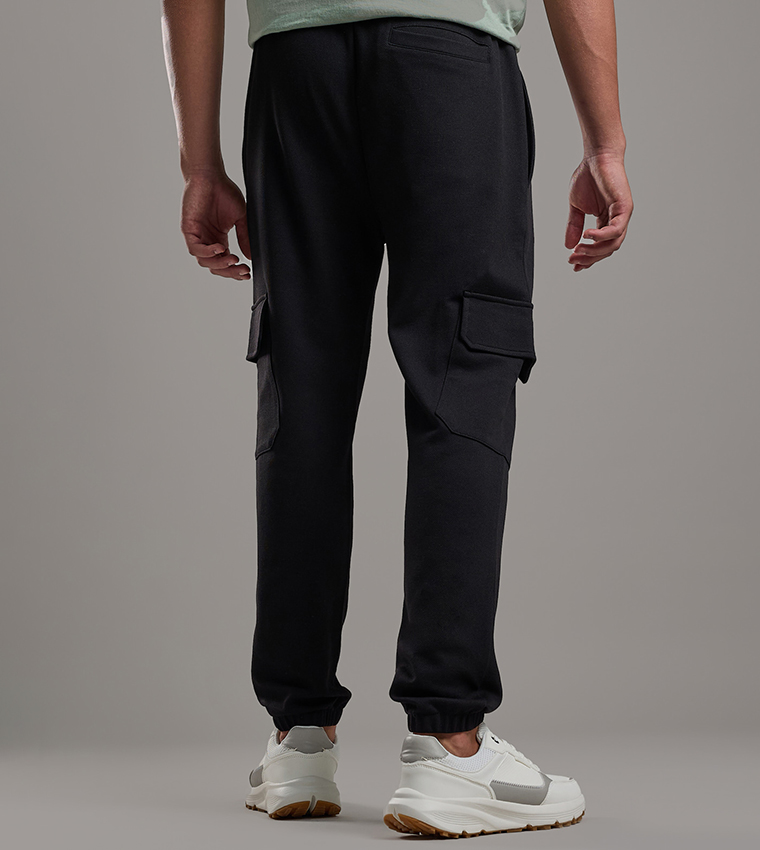Solid Jogger Pants with Drawstring Waist