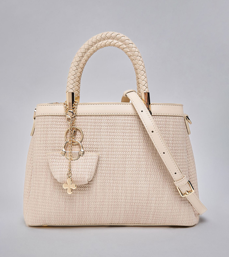 Textured Satchel Bag