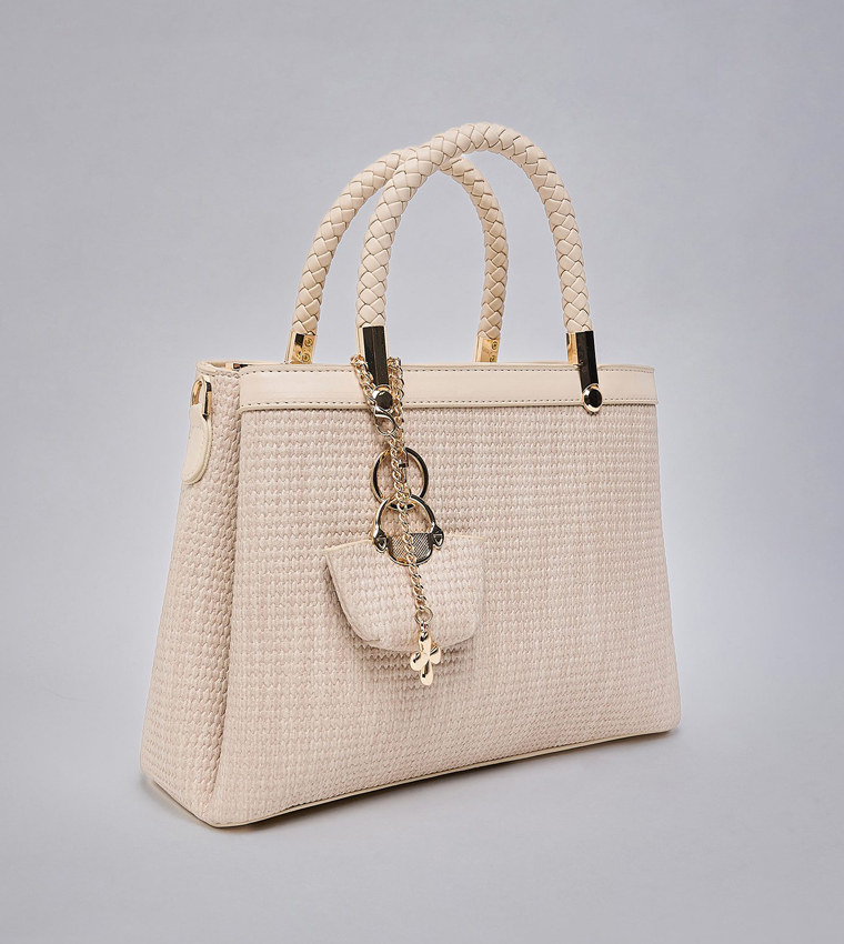 Textured Satchel Bag