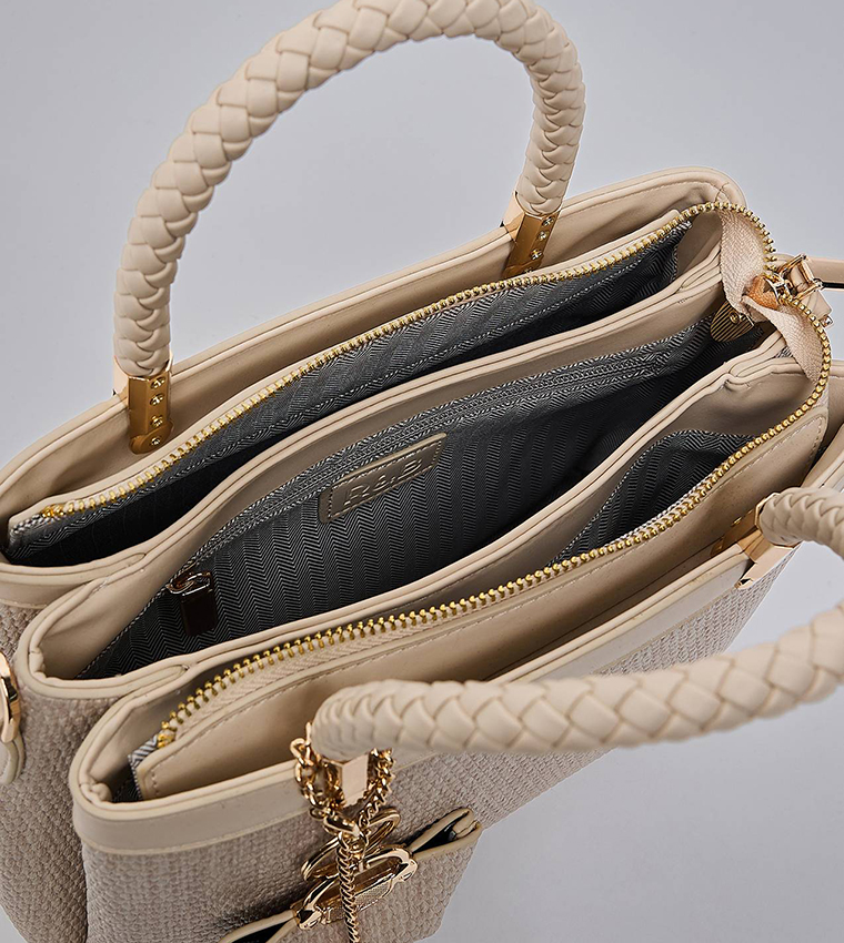 Textured Satchel Bag