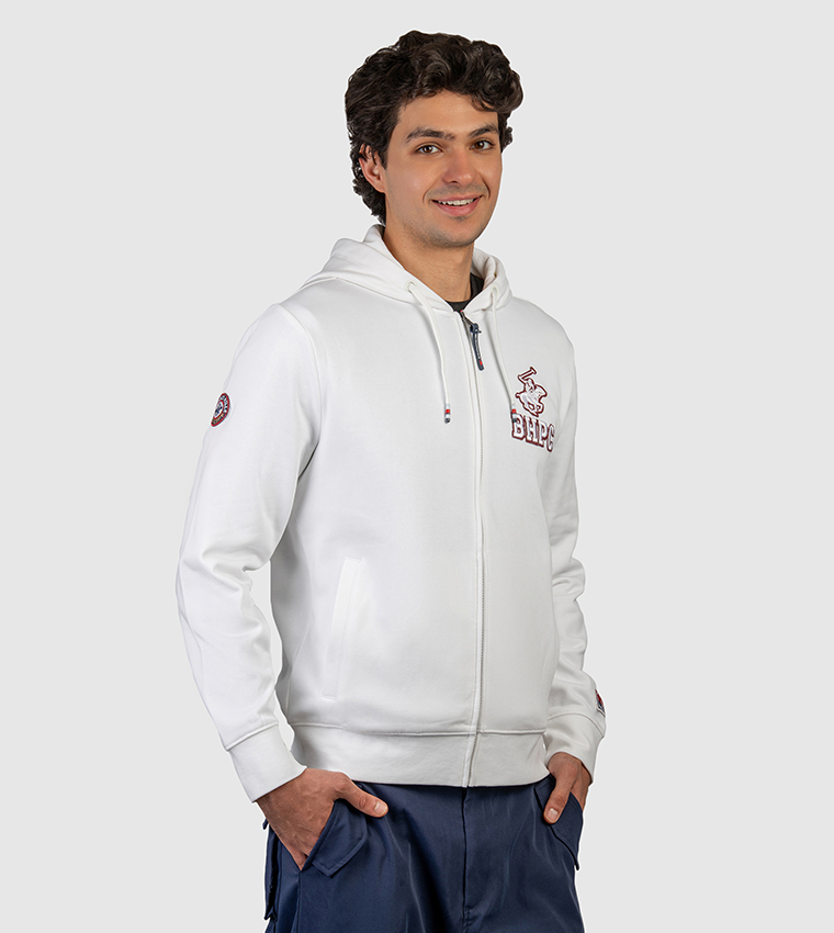 Logo Printed Hooded Jacket