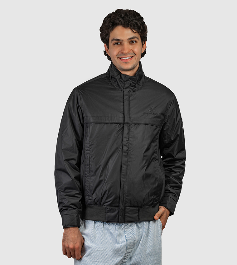 Logo Embroidered Hooded Puffer Jacket