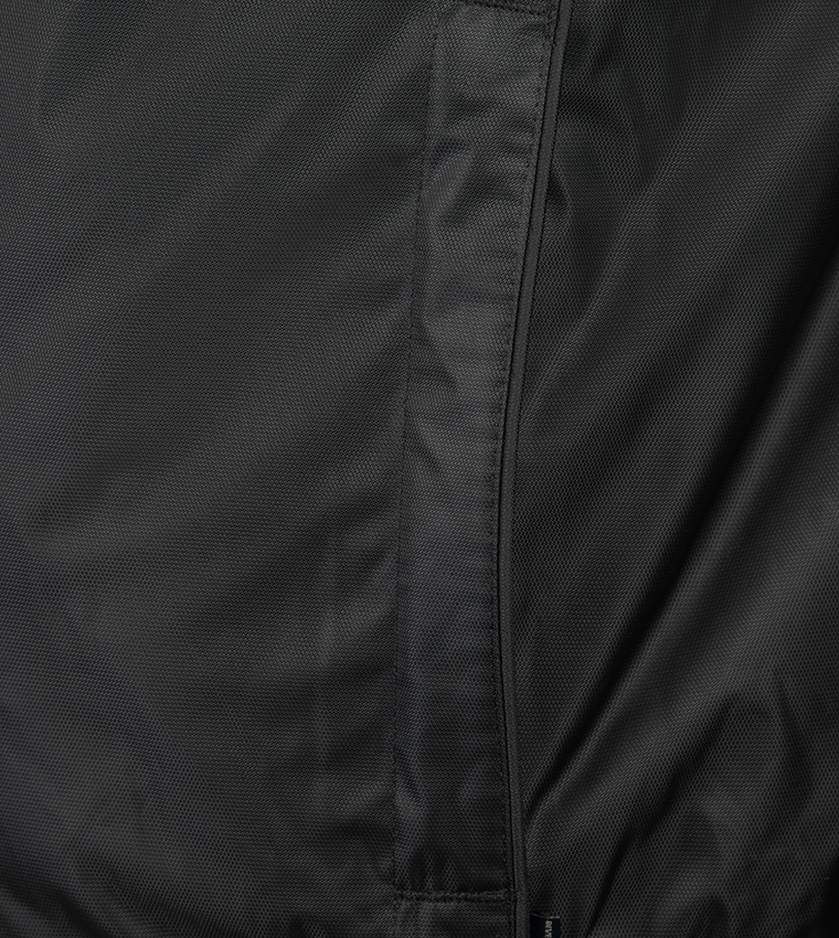 Logo Embroidered Hooded Puffer Jacket