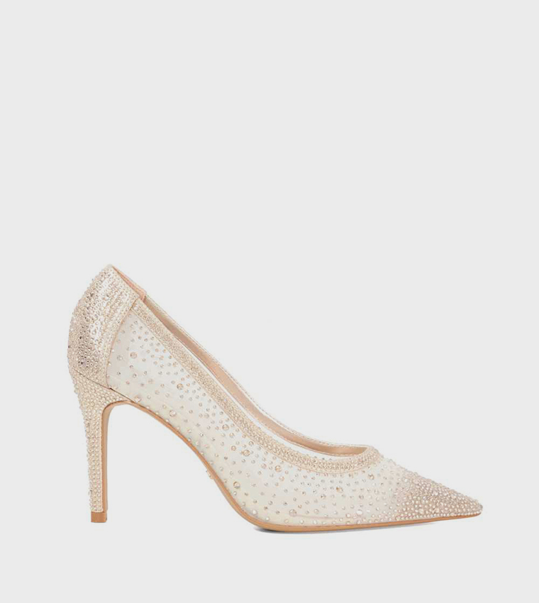 ASTERIA Embellished Pointed Toe Pumps
