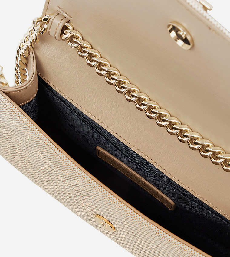 Logo Detail Flap Crossbody Bag