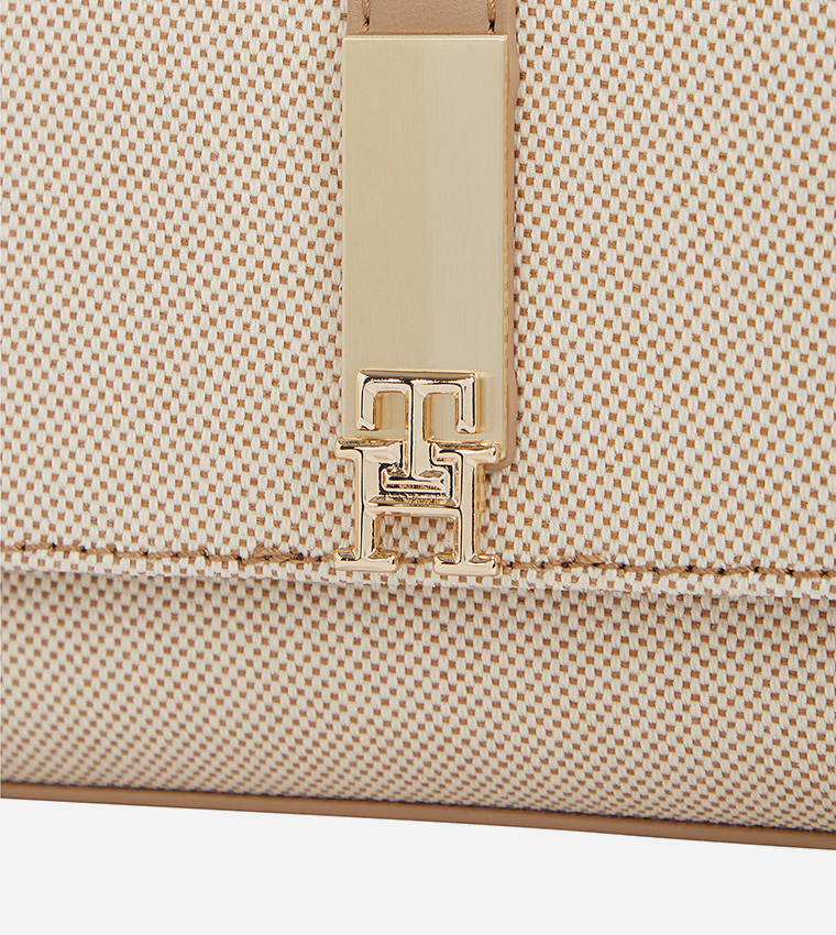 Logo Detail Flap Crossbody Bag