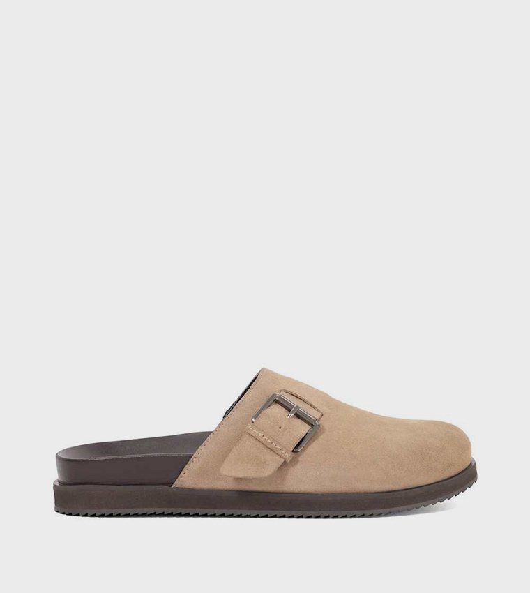 BALDWIN Solid Buckle Detail Clogs