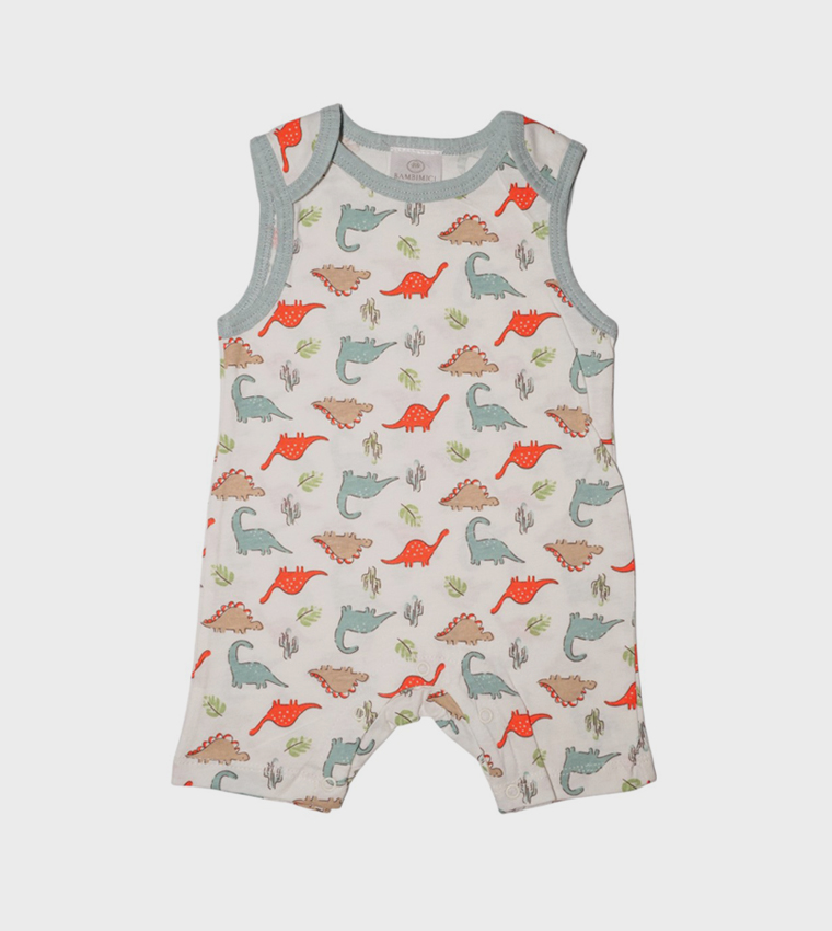 Pack of 2 Printed Sleeveless Rompers