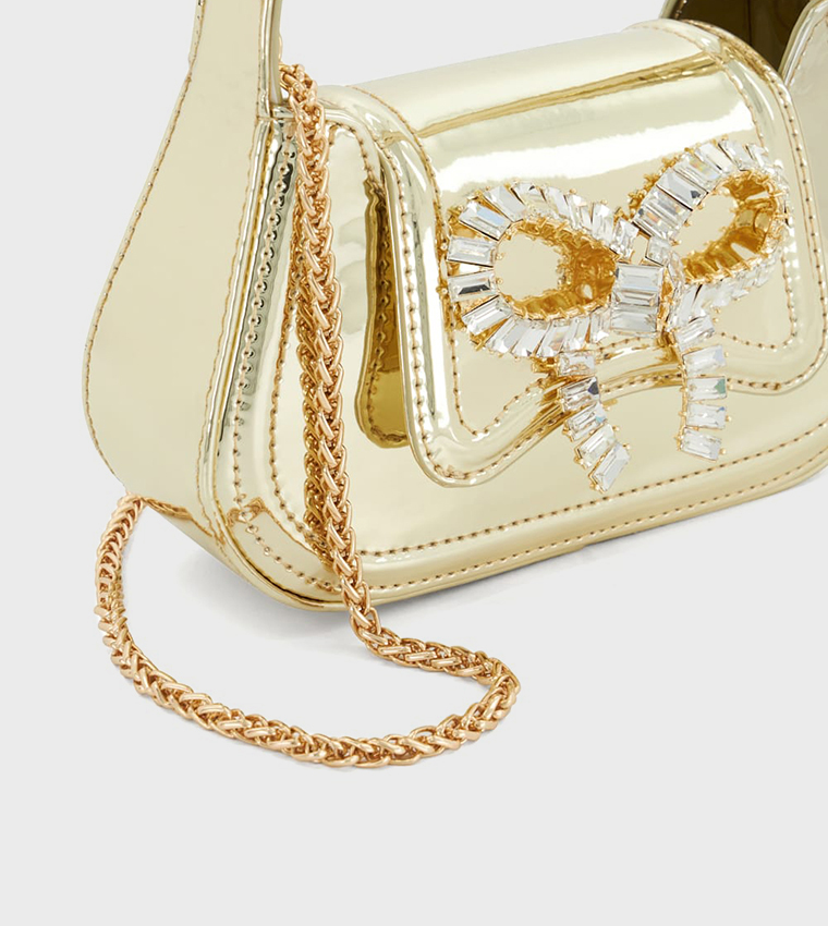 Buy Dune London BOWLEY Embellished Mini Bag In Gold 6thStreet UAE