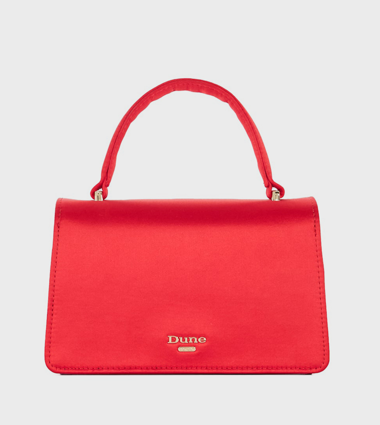 Buy Dune London BRADY Embellished Top Handle Bag In Red