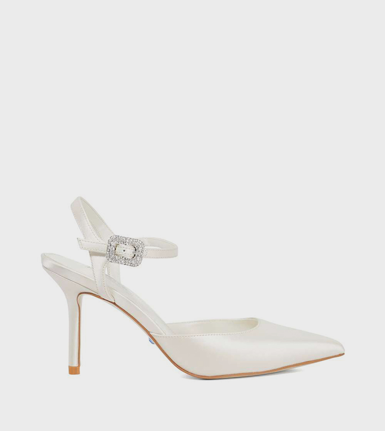 CELEBRANT Solitaire Trim Ankle Strap Pumps