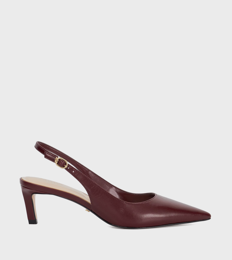 CELINNA Pointed Toe Slingback Pumps